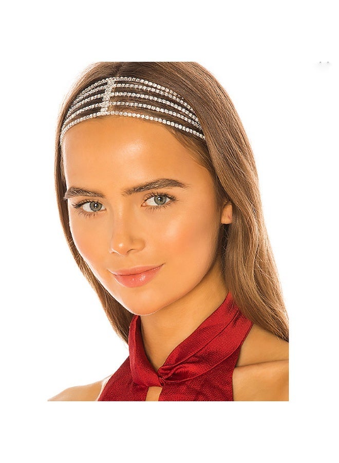 Ucanbe Bridal Multi-Layer Rhinestone Headband – Fashion Elastic Hair Accessory - Image 1
